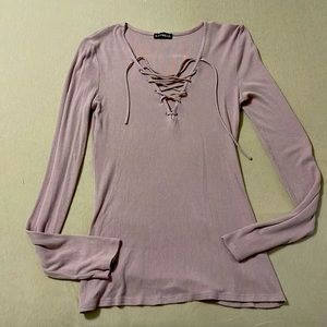 Express rose Crisscross top